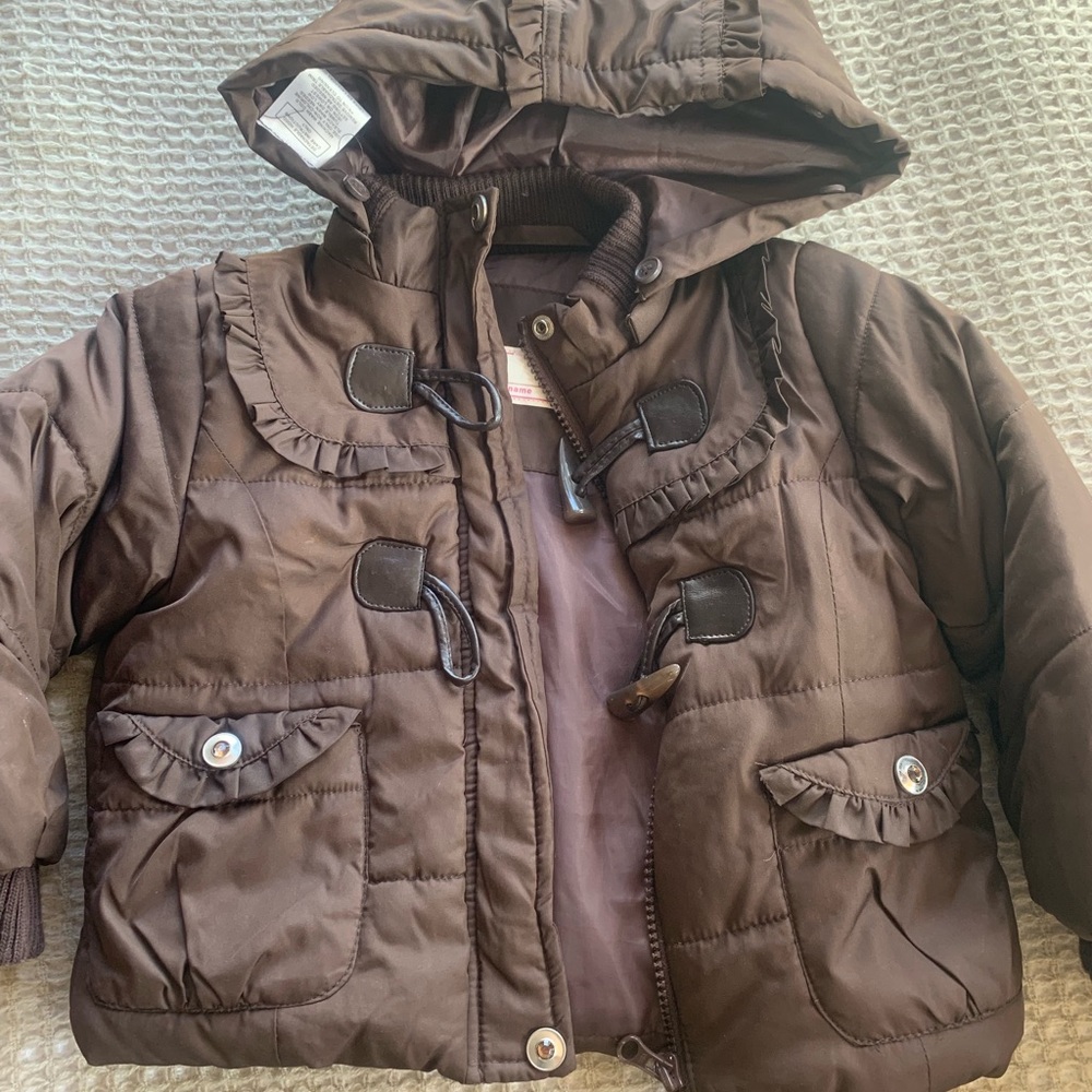 Little girls brown coat